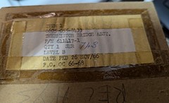 THERMISTOR BRIDGE ASSEMBLY. 6605-055-8433. P/N 611417-1. Made in Austria 1966.