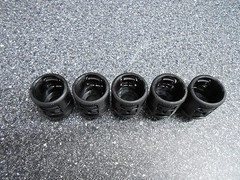 5 x REIKU PAGOB-17P11 BLACK POLYMID STRAIGHT CONNECTORS WITHOUT SEAL