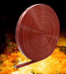 Silicone/Fibreglass Fire Sleeving HIGH TEMP Sleeve Insulating Hose Red Φ4-130mm