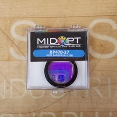 Midwest Optical BP470-27 Blue Bandpass Filter – NEW