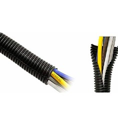 ✅1/4″ Black Split Wire Loom Tubing 14ft Conduit Cable Wrap Sleeve #️⃣292