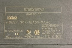 SIEMENS SIMATIC S7 6ES7 307-1EA00-0AA0 POWER SUPPLY MODULE