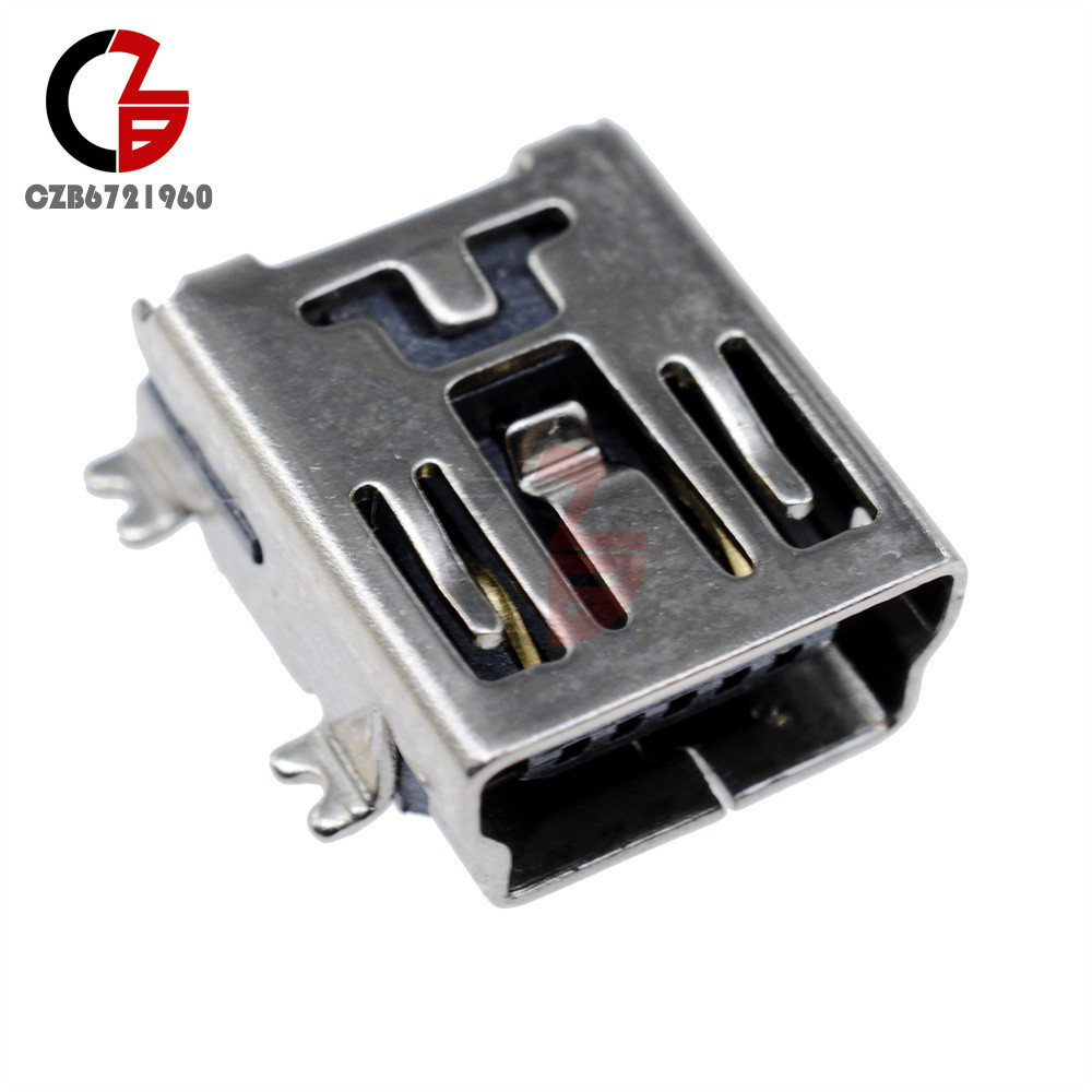50Pcs Mini USB Type B Female SMT SMD 5-Pin Socket Jack Connector Port PCB Board