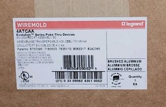 Wiremold Legrand 4ATCAA Evolution Poke-Thru floor device 4″ Brushed AL Aluminum