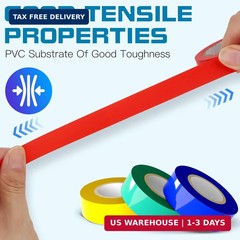 9 Rolls Coloured Electrical Tape – Professional White Black Red Green Blue Yello