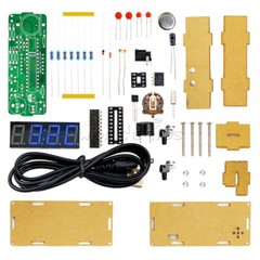 Electronic Clock Kit Set 51 Microcomputer LED Temperature / Time Display DS1302