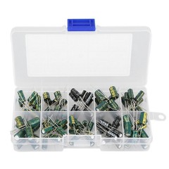 100pcs DIY High Grade Audio Capacitor Assorted Electrolytic Capacitors Kit 10…