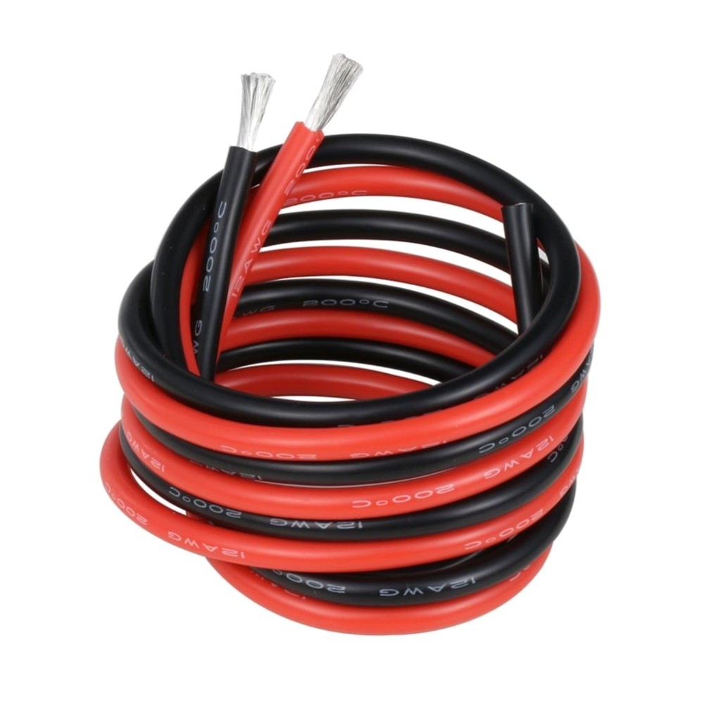 12 Gauge Silicone Wire 10 ft red and 10 ft Black Flexible 12 AWG Stranded Tin…