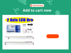 New 3 Axis LCD Dro Set Digital Readout System Display and 3 PCS 5U Linear