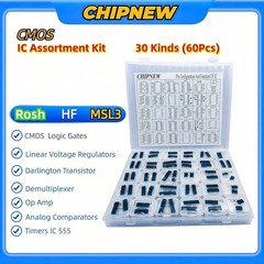 IC Kit Integrated Circuit Pro Edition 64-in-1 Electronic Component IC : Logic…