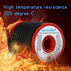 12 Gauge Silicone wire Black spool 25 ft Flexible 12 AWG Stranded Tinned Copp…