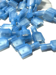 500 Pcs Del City 834005 Nylon Push-On Terminal Male Fully Insulated 16-14 GA