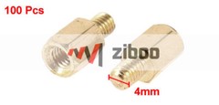 100Pcs PC PCB Motherboard Brass Standoff Hexagonal Spacer M3 6 + 4mm 10mmx5mm✦Kd
