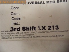 Elastimold Universal Mounting Bracket SS. 1601-301-1, 3rd Shift LX 213