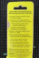 KLEIN TOOLS 1101R COMPOUND-LEVER RIGHT-CUT AVIATION SNIPS – NEW IN PACKAGE