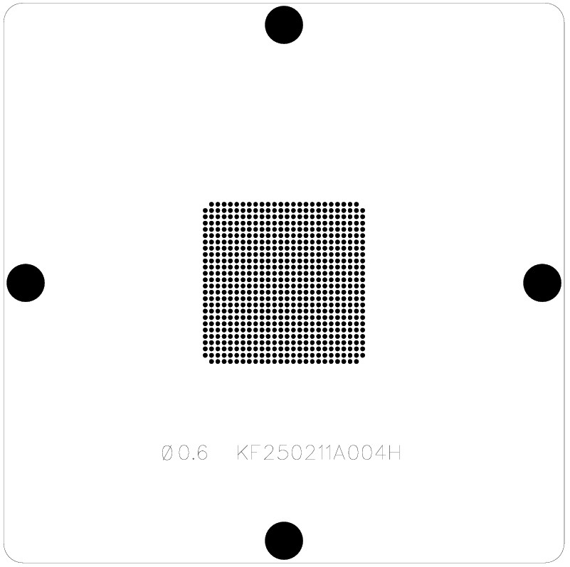 0.25mm Pitch=1.0mm BGA672 BGA Reball Laser Stencil Template
