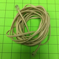 Telephone 15FT Beige TWO-LINE Cable Cord