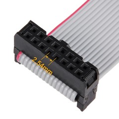 IDC 16 Pin Connector Flat Ribbon Cable Female Connector 30cm 2.54mm Pitch,5pcs