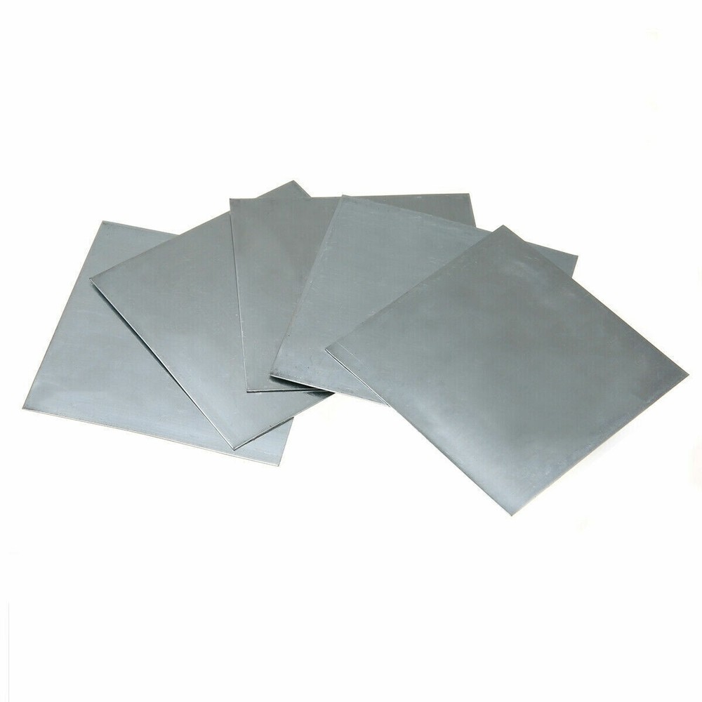 5x pure zinc Zn plate sheet metal film 100mm * 100mm x 0.5mm YL
