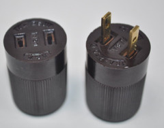 NOS H&H ARROW HART & HEGEMAN Bakelite 2-Prong Connector Set Male/Female 10A 250V