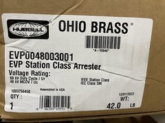 Hubbell EVP0048003001 EVP Arrester 48 kV Polymer 1.25 in. Thick Gray 28.2 in. L