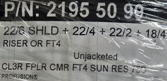 Genesis 2195 18/4C+22/3P+22/4C+22/2C Riser Access Control Cable CMR /50ft