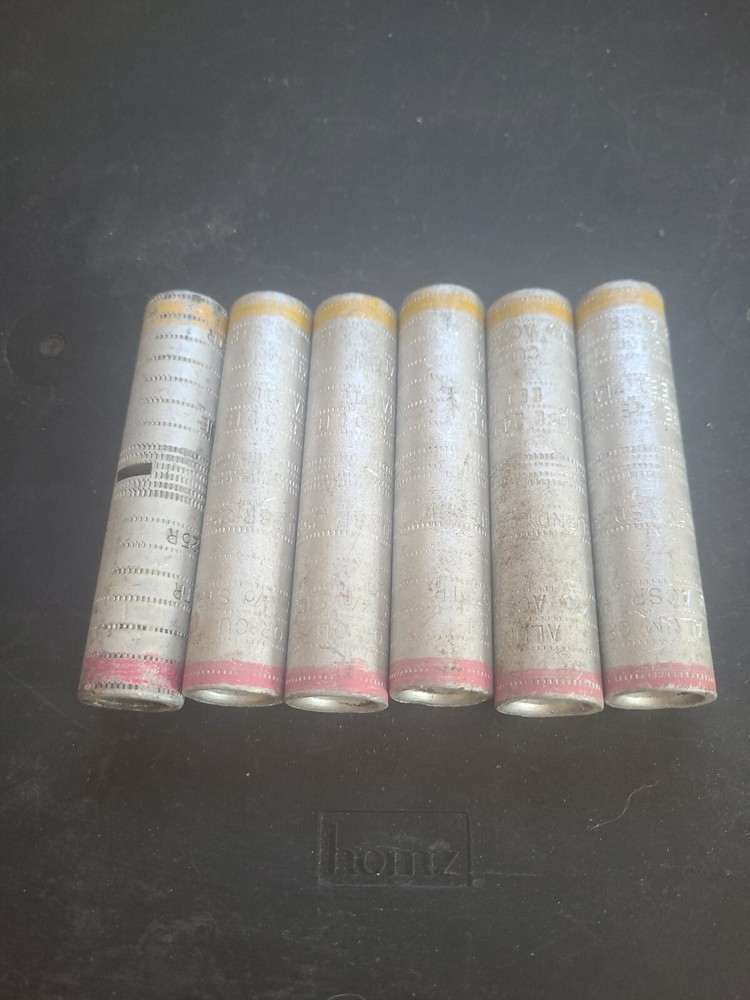 (6) BURNDY YSD28R25R LINKIT Service Entrance Sleeve Pink 4/0 Yellow 1/0