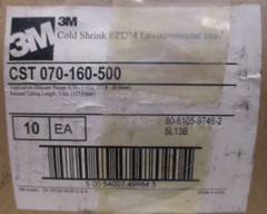 3M CAT NO: CST 070-160-500 DIA RANGE 0.70″-1.60″x5″ LG TUBE, BOX OF 10