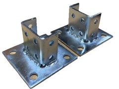 ( Pack Of 2 ) B-620A-SQ H-STRUT Fitting for 1-5/8″ Channels Post Base New