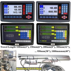iMeshbean Digital Readout 2/3 Axis DRO w/ Linear Scale 5μm Glass Encoder for CNC