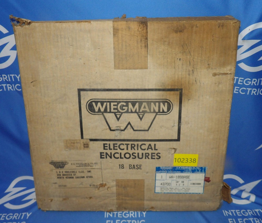 NIB Weigmann WA-18SBASE 18″ x 18″ Control Panel Base + 1 Year Warranty