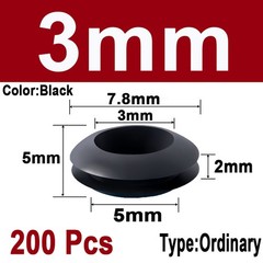 Open Grommets Black/White Rubber Wiring Ring Blind Plug Bung 3mm 4mm 5mm~90mm