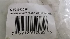 Cables to go DB9 25′ F/F Null Modem Cable (NEW / FREE SHIPPING) P5B