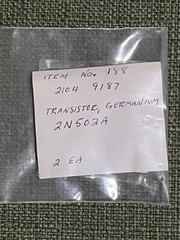 One Pair 2N502A PNP GERMANIUM TRANSISTOR BY MOTOROLA – NOS – In original packet
