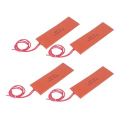 4 Pcs Silicone Rubber Heating Pad Flexible Silicone Heater Mat Rubber Heating