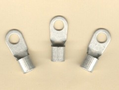 20 Bare Ring Lug Brazed Barrel Terminal Connectors #6 Wire Gauge AWG 1/4″ Stud