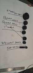 GreenLee Knock out lot , 1 ea 5004063 2 inch , 2 ea 500413 1 1/4 ” 2 ea , +++