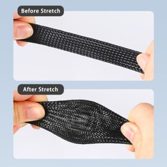 1-100mm Black TIGHT Braided PET Expandable Sleeving Cable Wire Sheath Mesh Tube