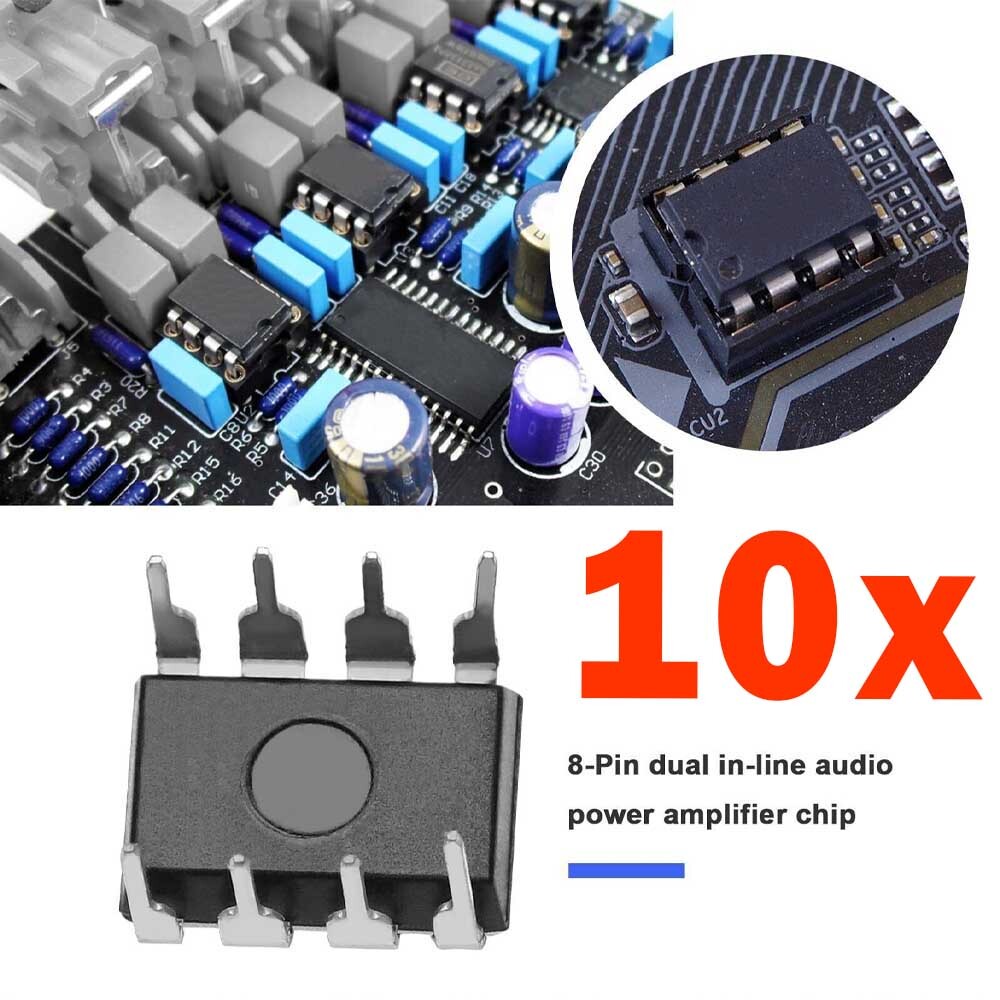 10Pcs OP AMP IC BURR-BROWN/BB/TI DIP-8 OPA2134PA OPA2134 USA
