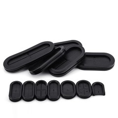 Oval Blanking Blind Rubber Wiring Grommet Dual Sided Closed Cable Hole Plug Bung