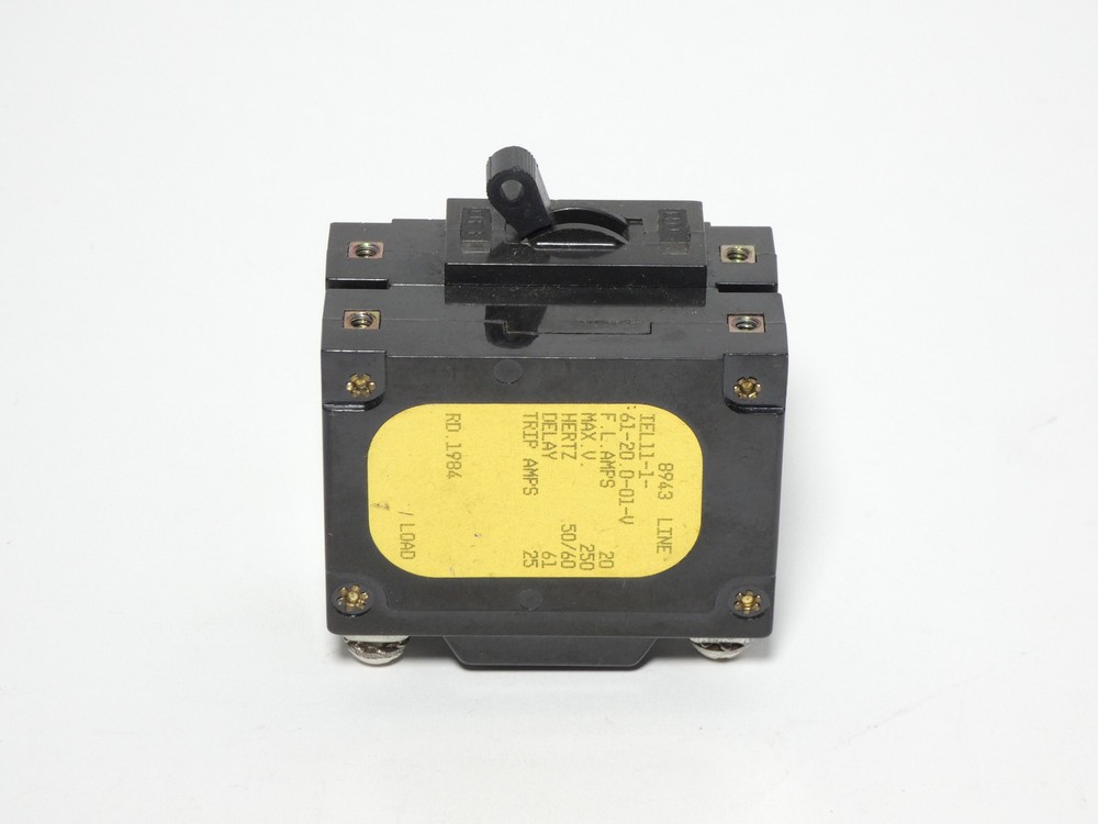 Airpax IEL11-1-61-20.0-01-V Circuit Breaker 2P 20A 250V
