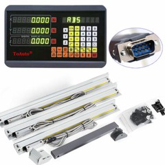 ToAuto 6″ 12″ 22″ Linear Scales 3 Axis Digital Readout Kit for CNC Lathe Mill,US