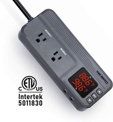 Temperature and Humidity Controller ITC-608T Pre-Wired Dual Gray