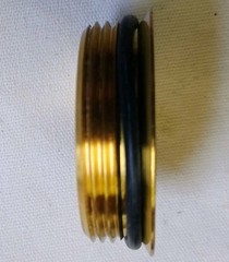 BRASS PLATE FLOOR RECEPTACLE ARROWHART 15A 125V 2P 3W GRD BRUSH STAIN READ DESC