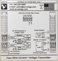 Acromag USB Programmable, Thin I/V Transmitter Model TT336-0700