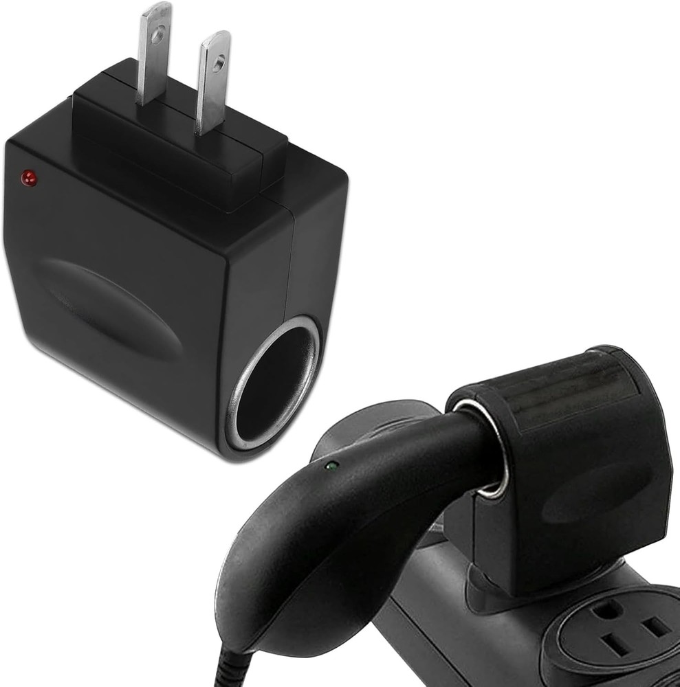 Car Cigarette Lighter to Wall Outlet Adapter Converter, 12V DC 500mA Universal P