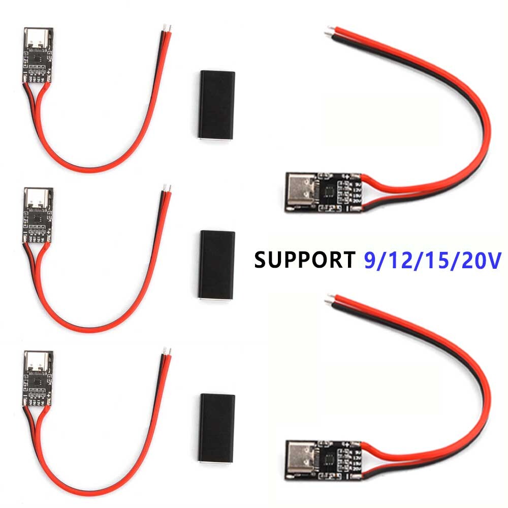 5xUSB-C PD QC Decoy Board Trigger 9V/12V/15V/20V Adjustable Voltage Power Module