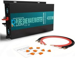 Pure Sine Wave Inverter 4000W 12V DC to 120VAC Solar Generator Battery Backup RV