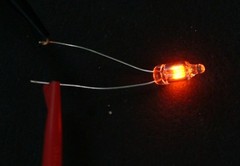 25 pcs. Miniature Red Neon Lamp Bulb 5mm NE-2 Indicator w/ soldered resistors