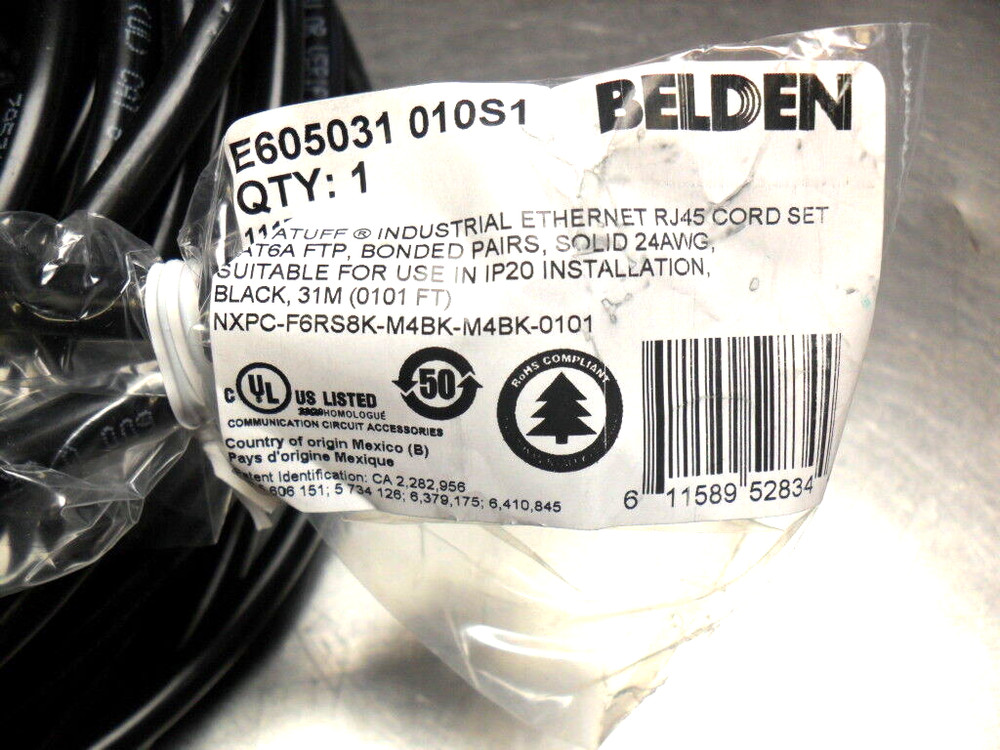 Belden E605031 010S1 Industrial Network Cable, 101 FT NEW